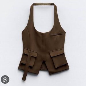 Zara Pocket Halter Vest